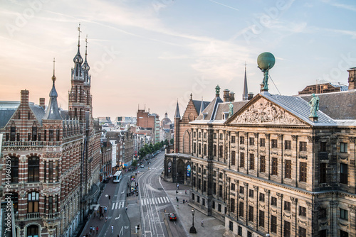 rooftop view of streets of amsterdam