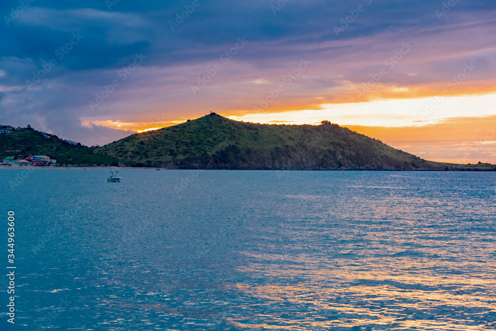Caribbean island panorama of Saint Marteen Caribbean island panorama of Saint Marteen