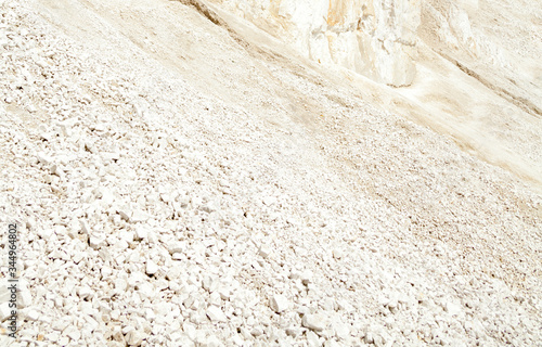 Chalk mining. Chalk hills. Chalk surface. photo