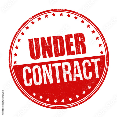 Under contract sign or stamp