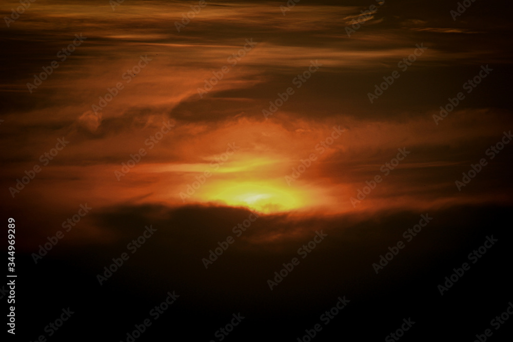 sunset in the clouds