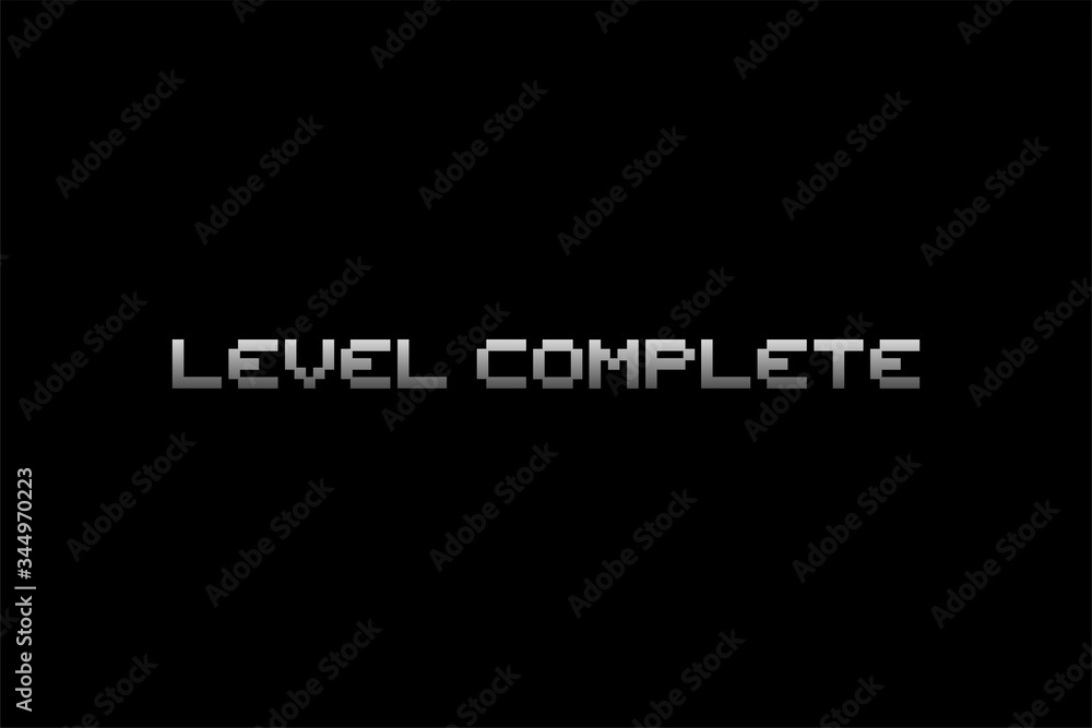 Fototapeta premium level complete video game message