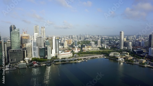 Singapore  circa march 2020  Skyline of Singapore