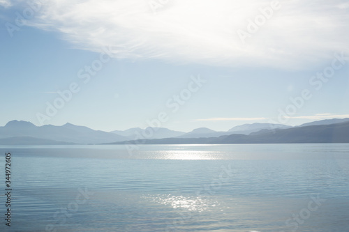 lake and mountains