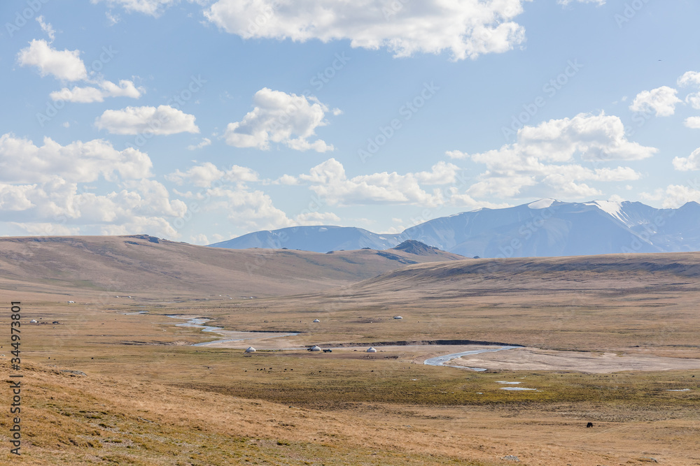 Mongolia landscape. Altai Tavan Bogd National Park in Bayar-Ulgii