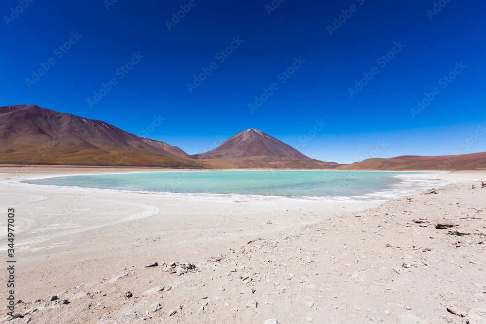 Licancabur Vulcano with laguna verde Bolivia Licancabur Vulcano with laguna verde Bolivia