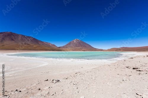 Licancabur Vulcano with laguna verde Bolivia