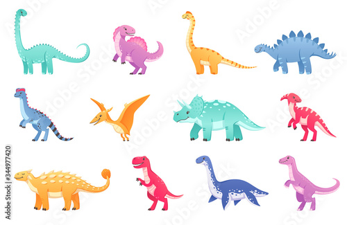 Dinos Cartoon Icons Collection