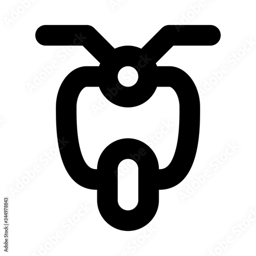 Classic scooter line icon. Moped linear style sign for mobile concept and web design. Scooter motorcycle outline vector icon. Symbol, logo illustration.