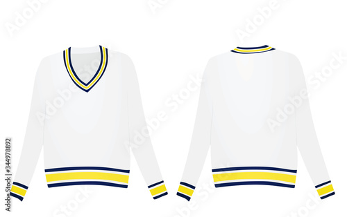 White college jumper. vector illustration