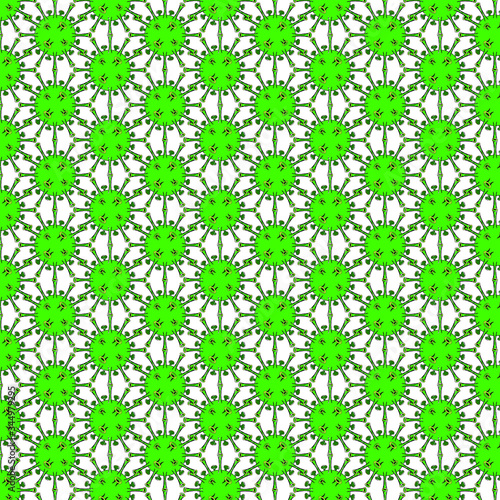 Green virus seamless pattern on transparent background
