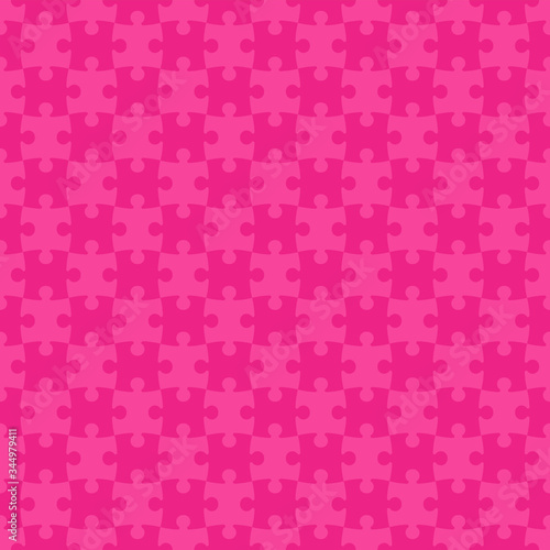 Puzzle Seamless Pattern - Jigsaw puzzle pieces repeating pattern design