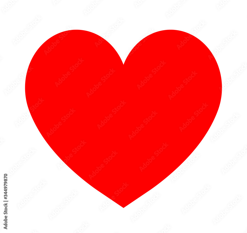 flat design red heart