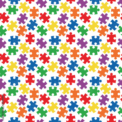 Rainbow Colors Seamless Pattern - Colorful and bright repeating pattern design