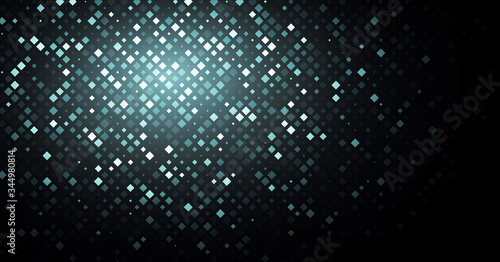 Technology illustration. Abstract futuristic background consisting of small squares and pixels. 