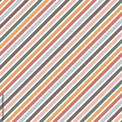Diagonal Stripes Seamless Pattern - Colorful diagonal stripes repeating pattern design