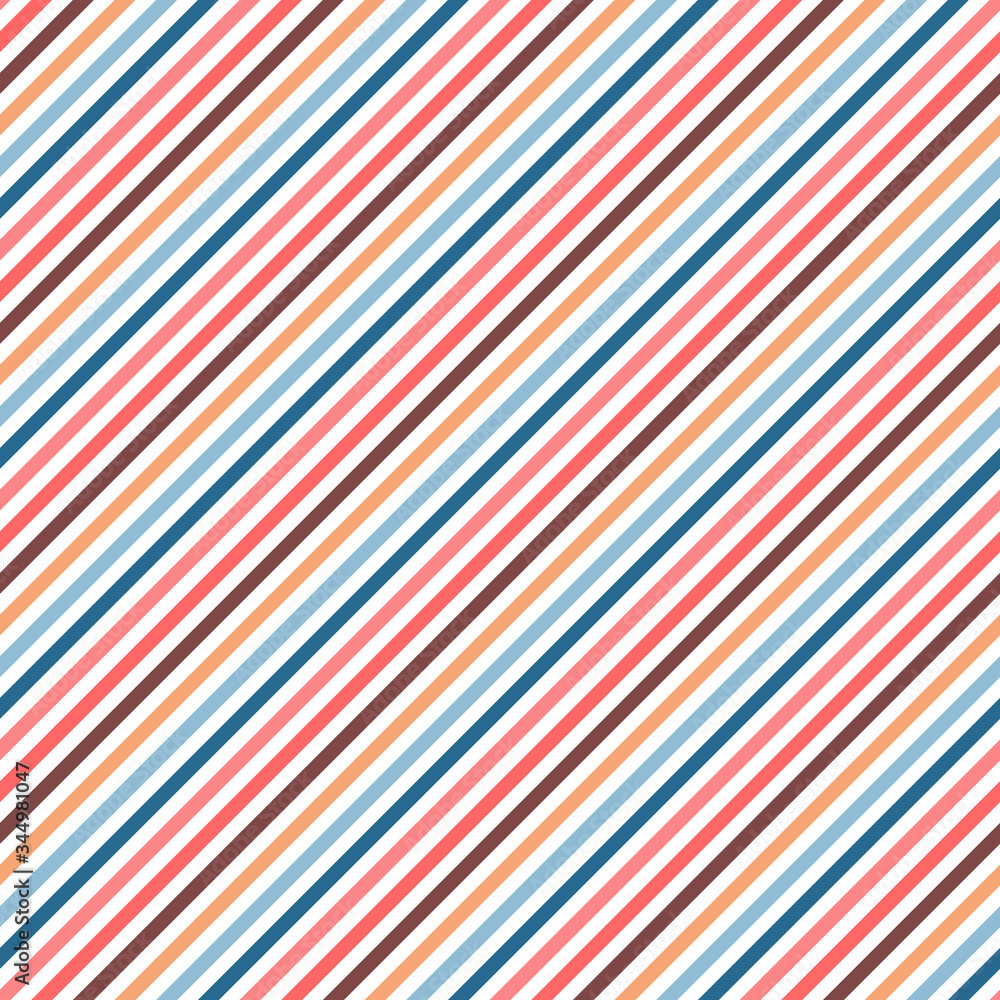 Diagonal Stripes Seamless Pattern - Colorful diagonal stripes repeating pattern design Diagonal Stripes Seamless Pattern - Colorful diagonal stripes repeating pattern design