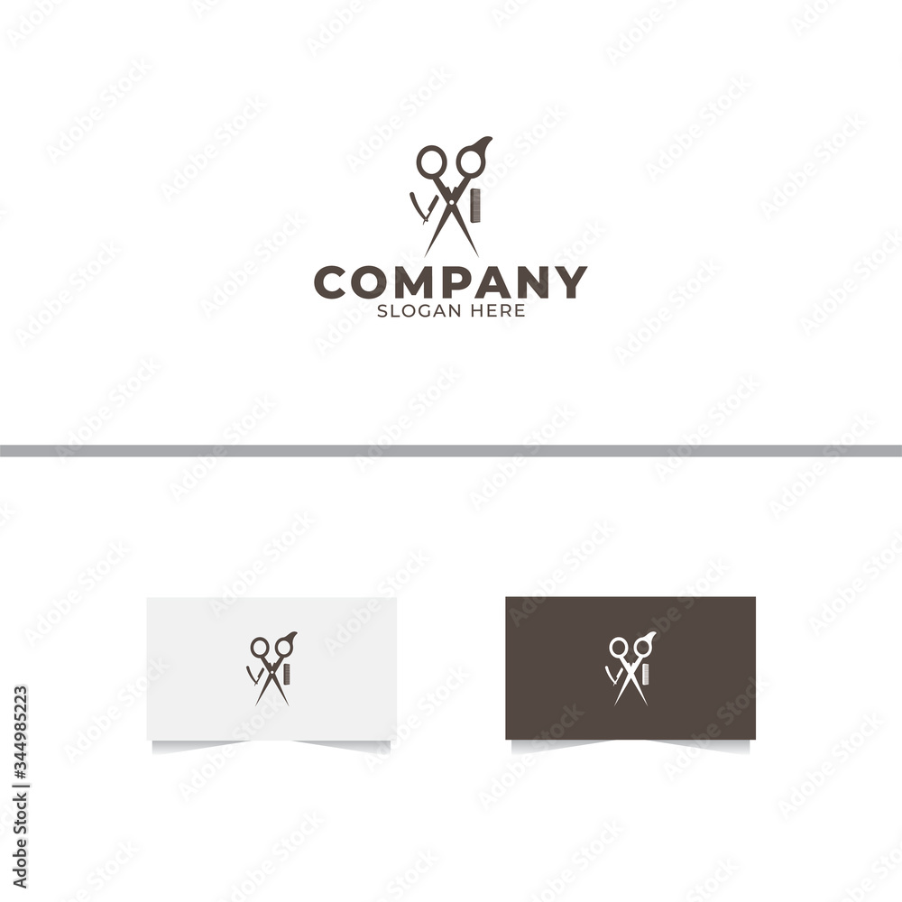 Abstract Barbershop Logo Design Template Abstract Barbershop Logo Design Template