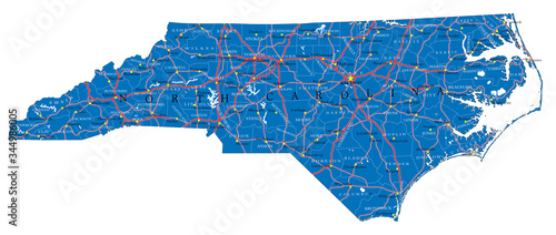 North Carolina state political map