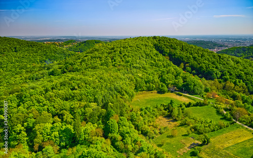 Aerial drone shot of the Outskirts of Zagreb  village Cucerje