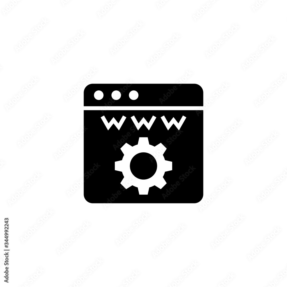 Page setting interface symbol icon in black solid flat design icon isolated on white background Page setting interface symbol icon in black solid flat design icon isolated on white background