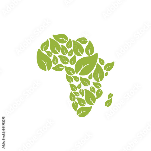 creative africa eco maps with leaf