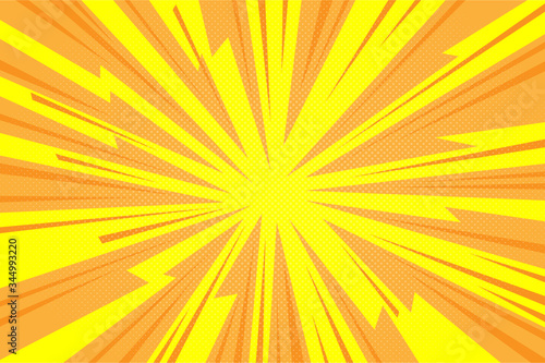 CARTOON DESIGN COLORED BACKGROUND. COMIC ILLUSTARTION VECTOR. EDGY SHAPE HALFTONE.