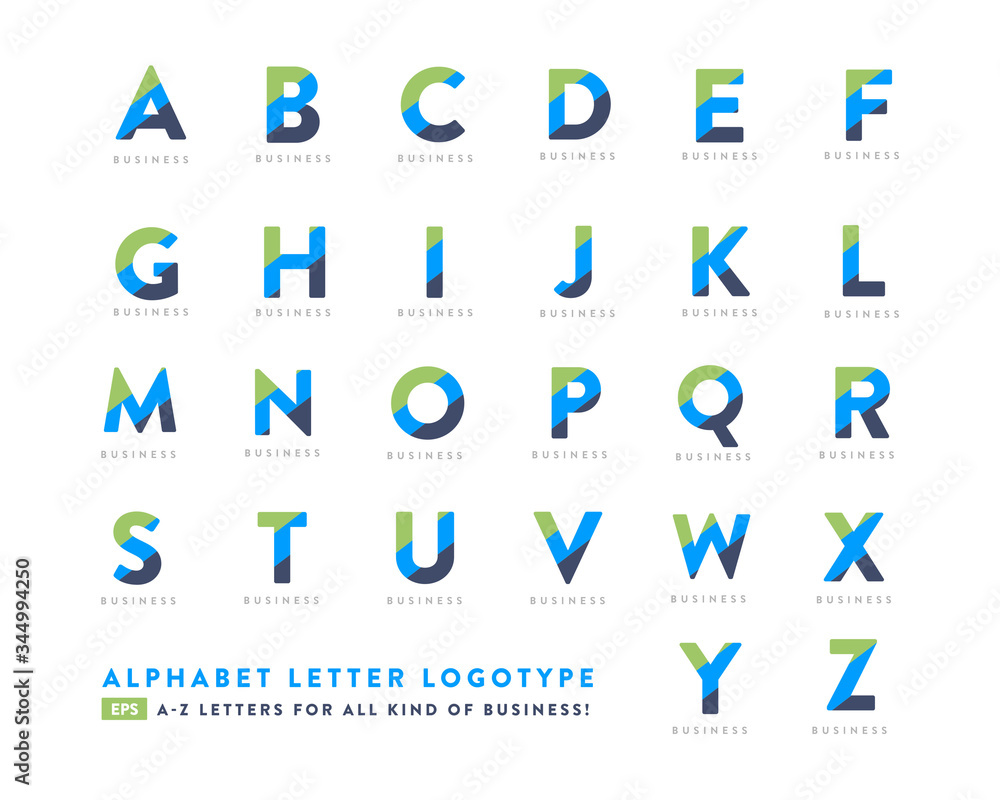 A to Z Alphabet  Business Logo Design |  Symbol For Marketing | Iconic Logo Template | English Letter Logo