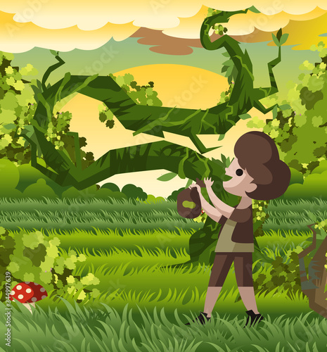 Jack and the beanstalk fairytale