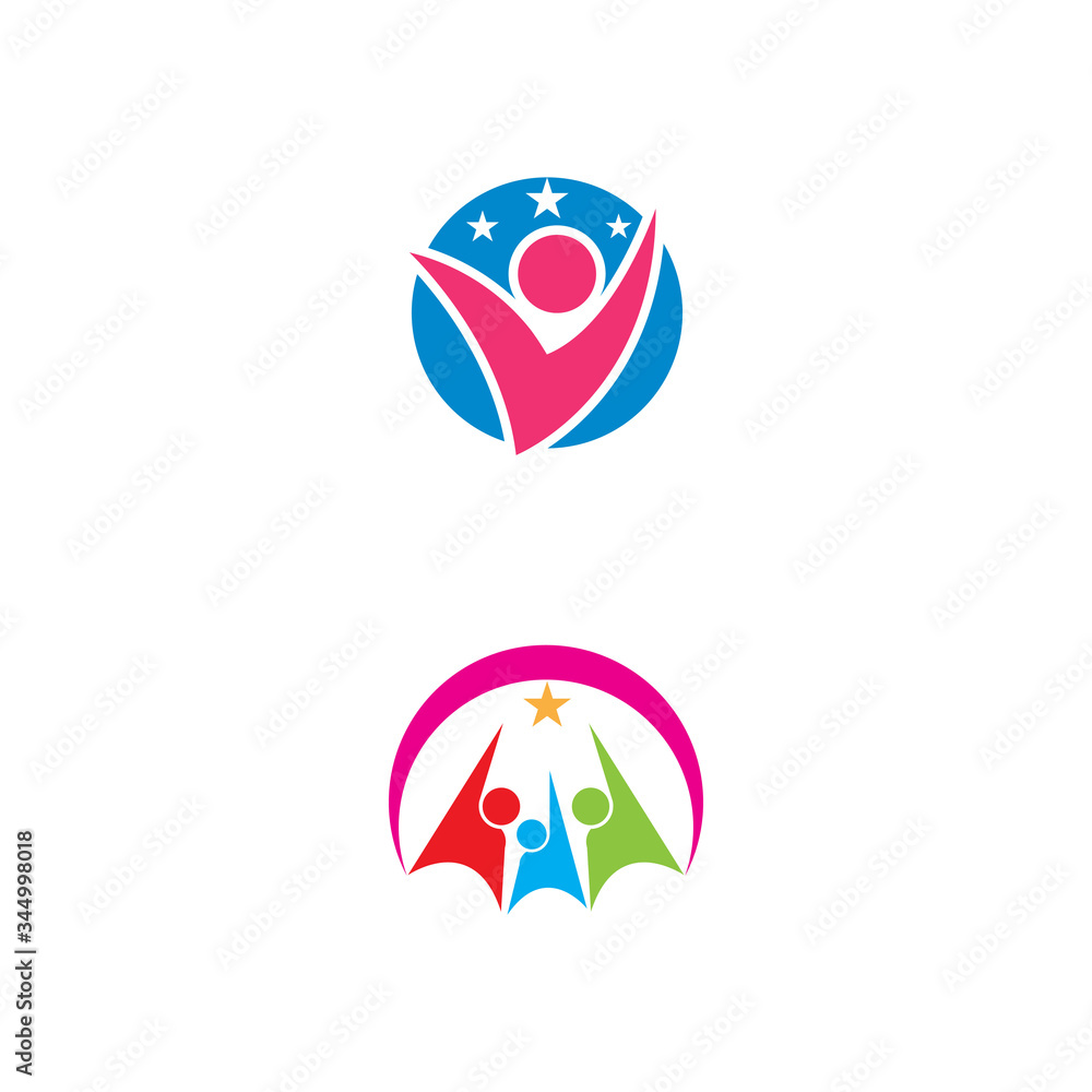 Naklejka premium Community Logo Template vector symbol