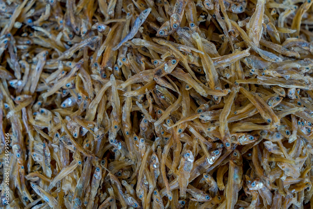 Dried fish meat cut for sale in the market. traditional market indonesia, ikan asin Dried fish meat cut for sale in the market. traditional market indonesia, ikan asin