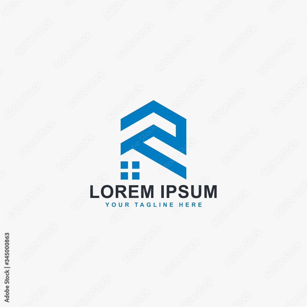 Real estate logo design. Letter R house abstract symbol. Monogram R-type logo. Outline the home icon vector. Real estate logo design. Letter R house abstract symbol. Monogram R-type logo. Outline the home icon vector.