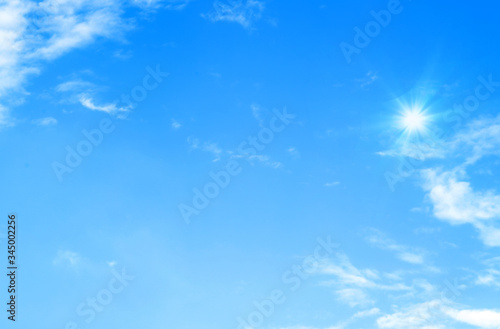 blue sky with beautiful natural white clouds