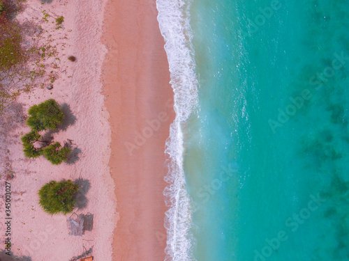 Aerial Pink Beach