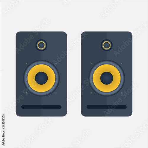 Vector graphic of stereo speaker with modern design