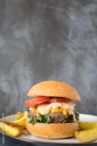 Cheeseburger with Tomatoes ...