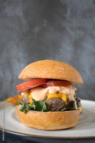 Cheeseburger with Tomatoes ...