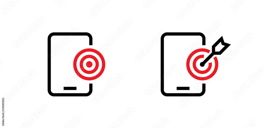 Set target goal icons. Editable Vector Stroke. Set target goal icons. Editable Vector Stroke.