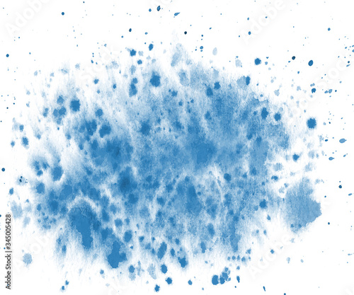 Abstract classic blue watercolor hand paint texture, isolated on white background, watercolor textured backdrop, watercolor drop, traced, vector eps 10