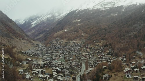 Top view of old town in Switzerland