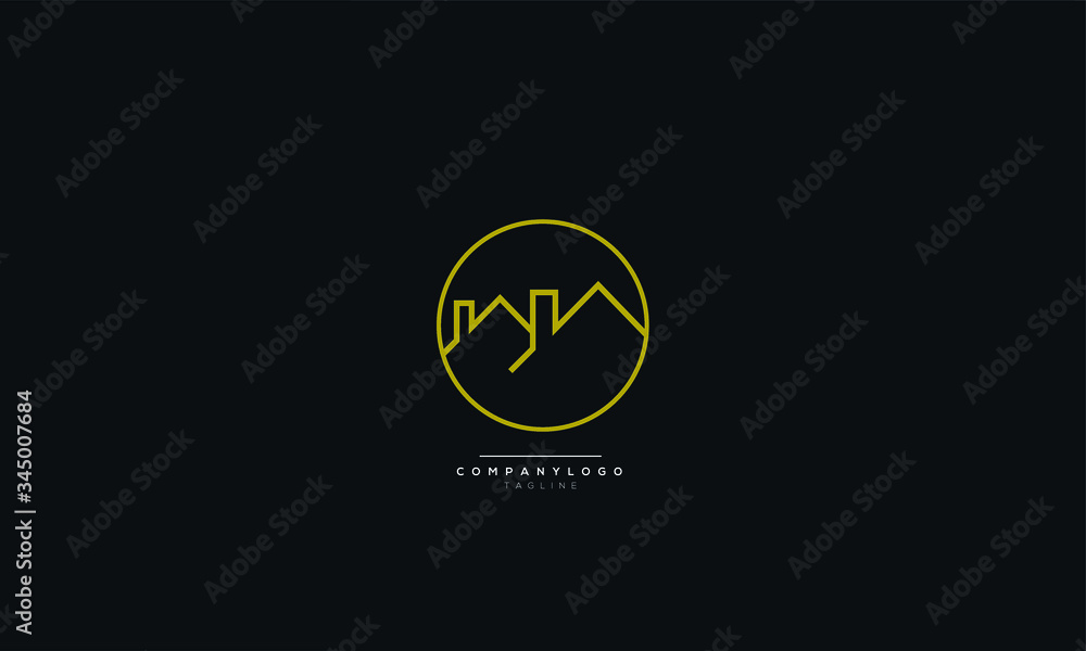 An abstract line art minimal house design An abstract line art minimal house design