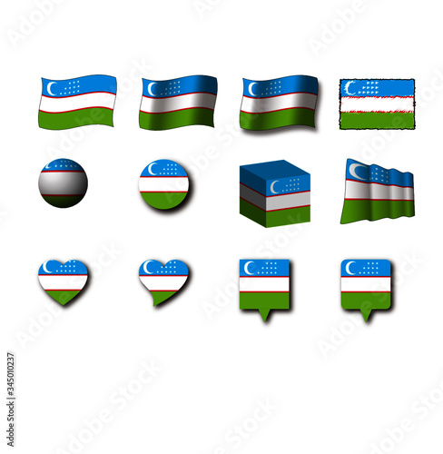 デザインウズベキスタン国旗 | Design Flag of Uzbekistan
