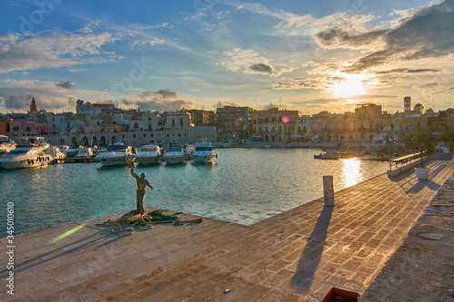 Old Harbour Of Bisceglie At Sunset- Puglia - Apulia - Italy