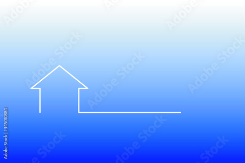 Stay at home text under house roof. COVID 19 or coronavirus protection campaign logo. Self isolation appeal as sign or symbol. Virus prevention concept. Vector illustration.