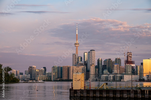 A Fairly Unsullied View of the Toronto Skyline from Cherry Beach at Daybreak of a Late Summer Day