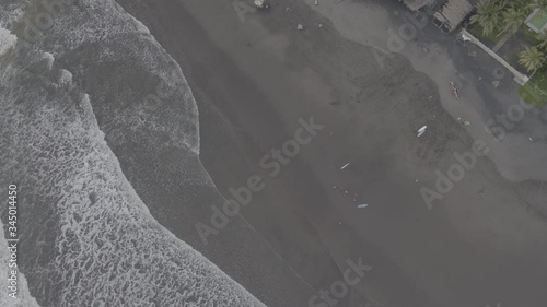 aerial view of a tropical beachside resort