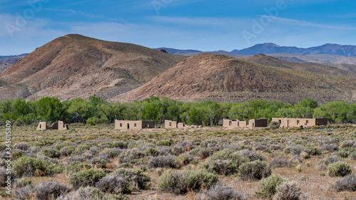 Fort Churchill,  USA, Ruins of a United States Army fort and a way station on the Pony Express route in Lyon County Nevada. photo