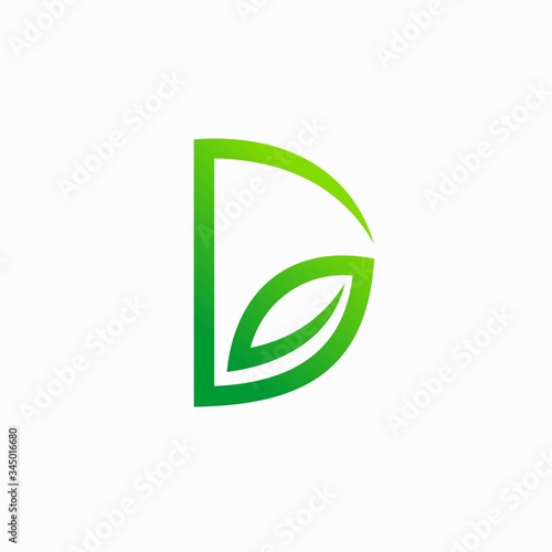 leaf logo that formed letter D