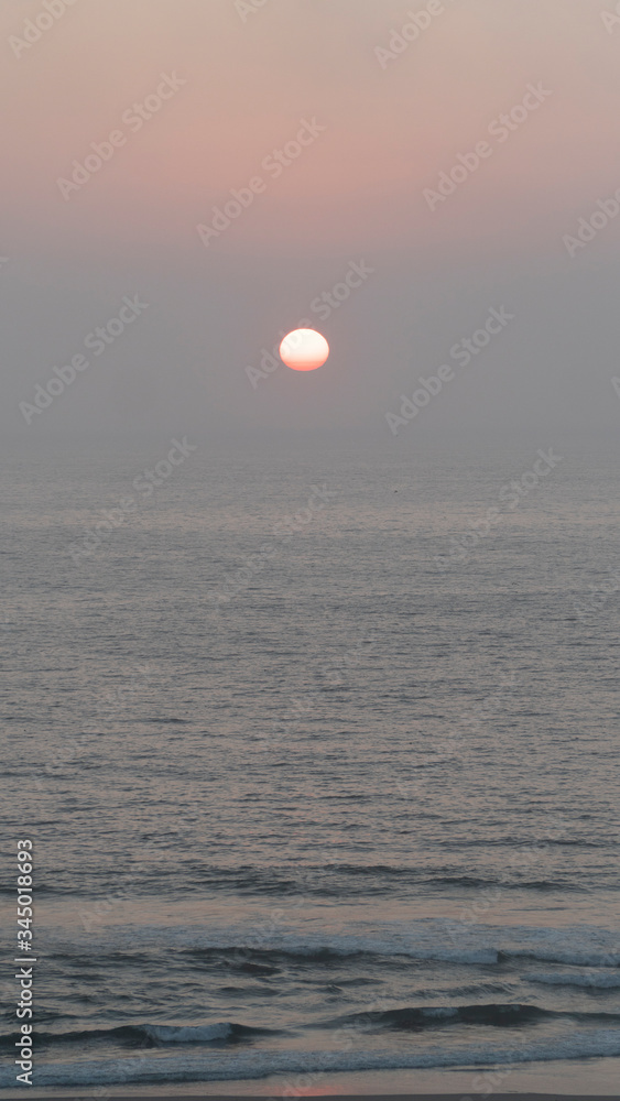 sunset over the sea