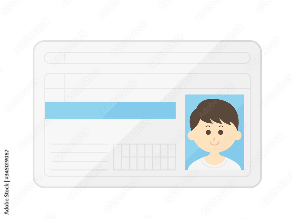 男性の免許証のイラスト 男性の免許証のイラスト